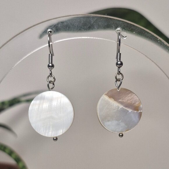 Merfolk Creations Jewelry - Elegant Sea Shell Dangle Earrings | Ocean Inspired Accessories